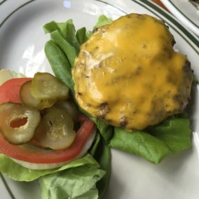 Gluten-free cheeseburger from The Growler